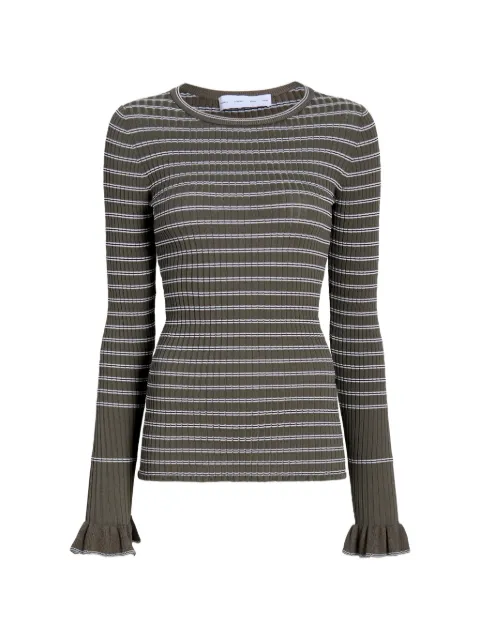 Proenza Schouler White Label Yasmine striped sweater Green WL2617678KY409
