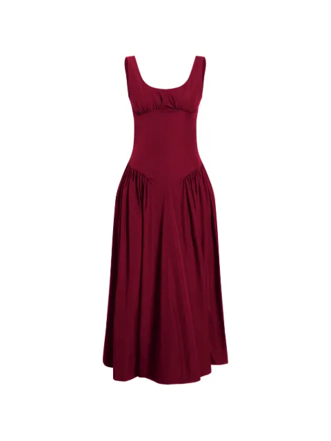 Proenza Schouler White Label kendall gathered dress Red WL2613543SC099