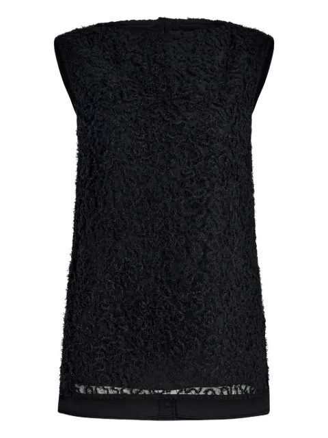 Proenza Schouler Virginie fringe embroidery top Black R2614025EM209