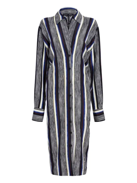 Proenza Schouler Amira striped midi dress Black R2613012BSP179S