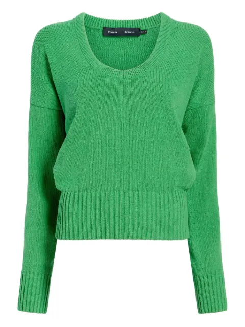 Proenza Schouler Niccola scoop-neck sweater Green R2617323KC156