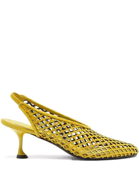 Proenza Schouler Tee perforated slingback pumps Yellow SH251016AL001A