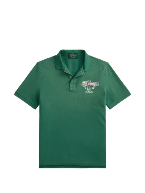 Polo Ralph Lauren graphic-embroidered short-sleeve polo shirt Green 710B13525001