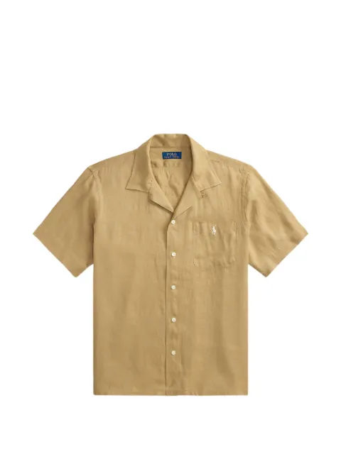 Polo Ralph Lauren embroidered linen shirt Neutrals 710966421502