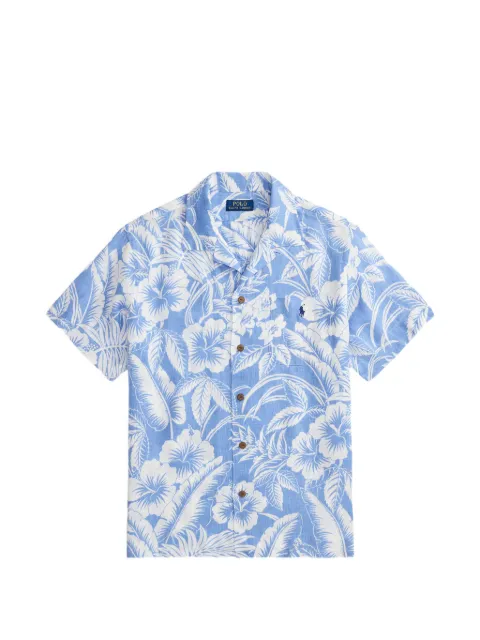 Polo Ralph Lauren floral-print pocket shirt Blue 710B14225001