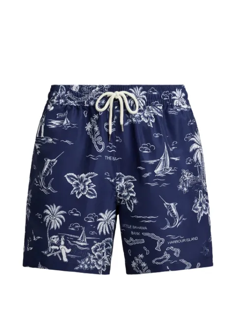 Polo Ralph Lauren bear-print swim shorts Blue 710B13658001