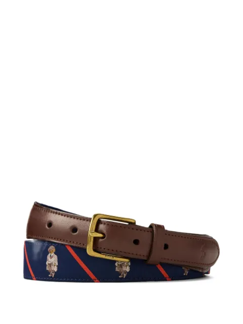 Polo Ralph Lauren Polo bear leather-trim belt Blue 405P07872001