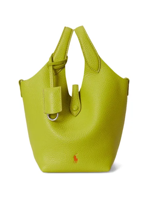 Polo Ralph Lauren pebbled leather tote bag Yellow 428944657017
