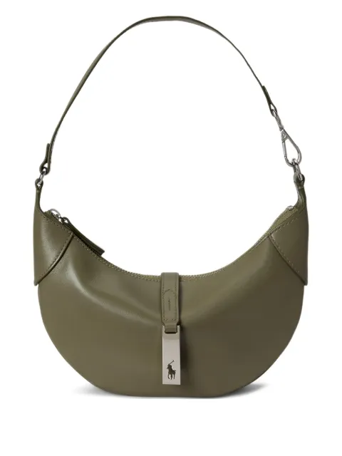 Polo Ralph Lauren logo-detail leather shoulder bag Green 428871248019