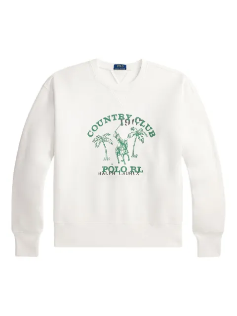 Polo Ralph Lauren graphic-print sweatshirt Neutrals 710B13518002