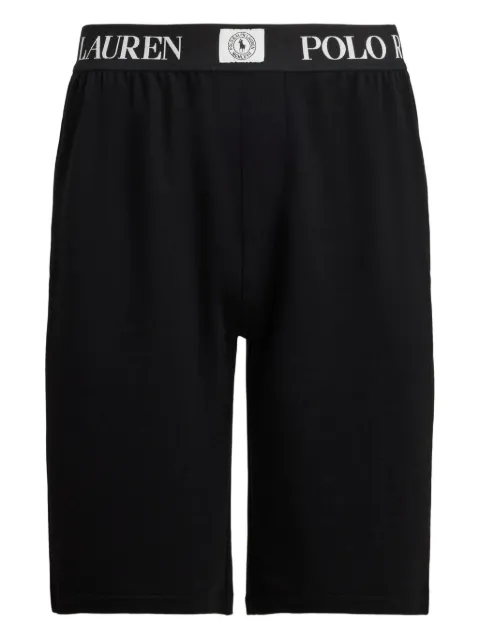 Polo Ralph Lauren logo-label elastic sleep shorts Black 714P01950001