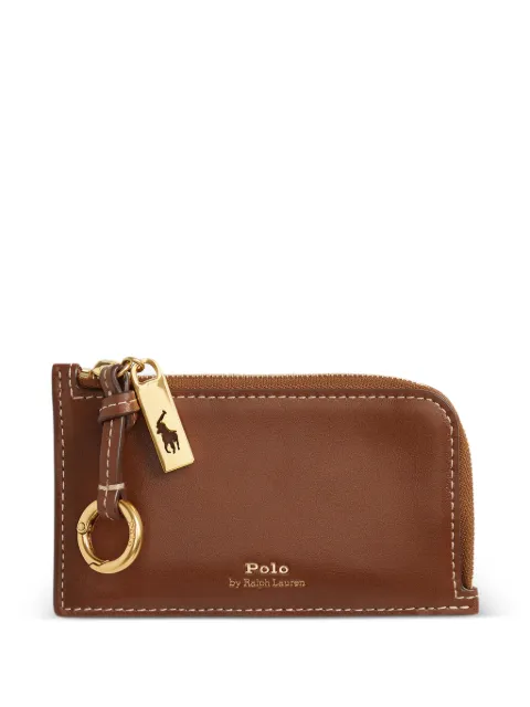 Polo Ralph Lauren Polo ID leather zip card wallet Brown 427P04988001