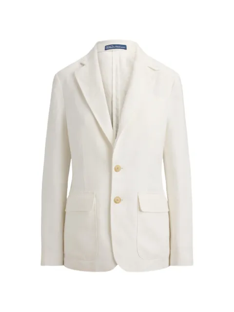 Polo Ralph Lauren pocket button linen blazer White 211B14270001
