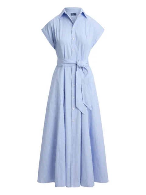 Polo Ralph Lauren midi striped A-line shirt dress Blue 211A96363001