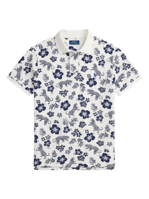 Polo Ralph Lauren tropical-print polo shirt White 710B13541001