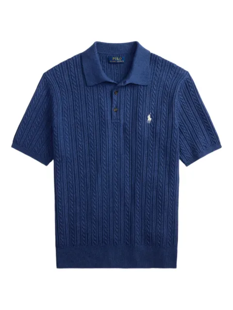 Polo Ralph Lauren cable-knit polo shirt Blue 710B13893001