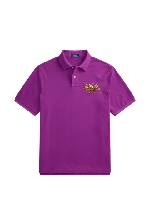 Polo Ralph Lauren logo-embroidered polo shirt Purple 710B14216001