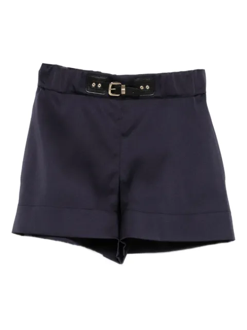 Maje satin-effect shorts Blue MFPSH00703