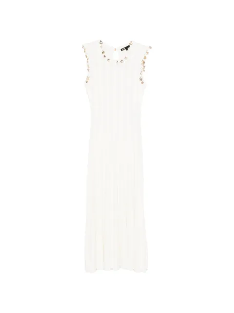 Maje knit dress with gold jewellery White MFPRO04658