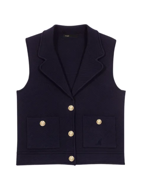 Maje polo knit cardigan Blue MFPTO01245