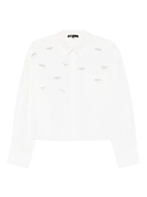 Maje bow jewel shirt White MFPCM00713