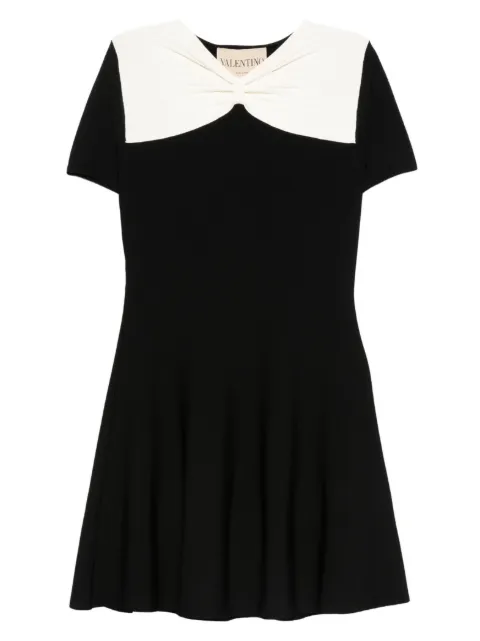Valentino Garavani bow-detail mini dress Black BKD14TA2P
