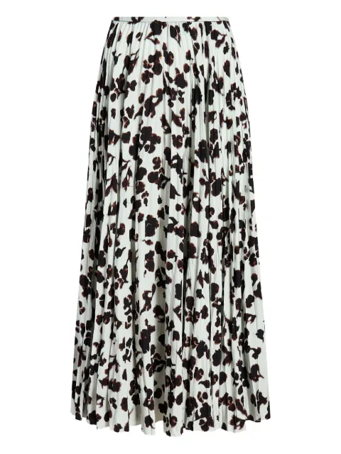 Proenza Schouler White Label printed pleated Runa skirt White WL2615256BY368