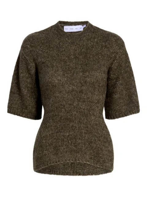 Proenza Schouler White Label dana short-sleeve sweater Brown WL2617676KY330