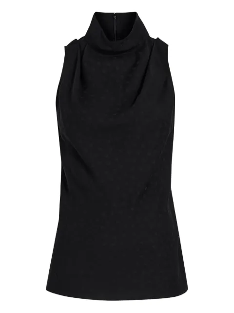 Proenza Schouler White Label Taryn jacquard high-neck top Black WL2614615BY347