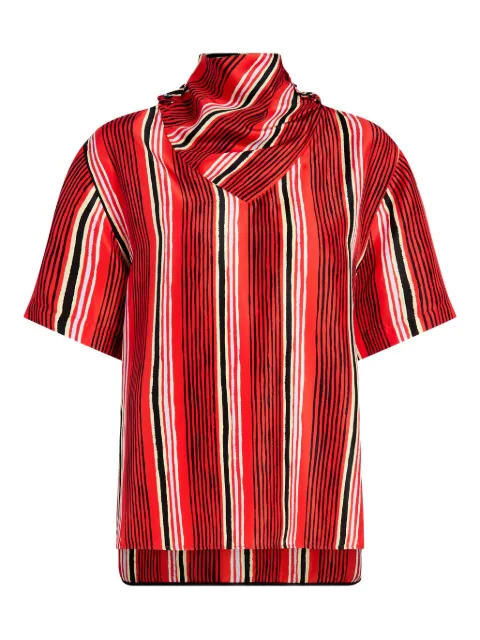 Proenza Schouler Amira striped blouse Red R2614012BSP179S