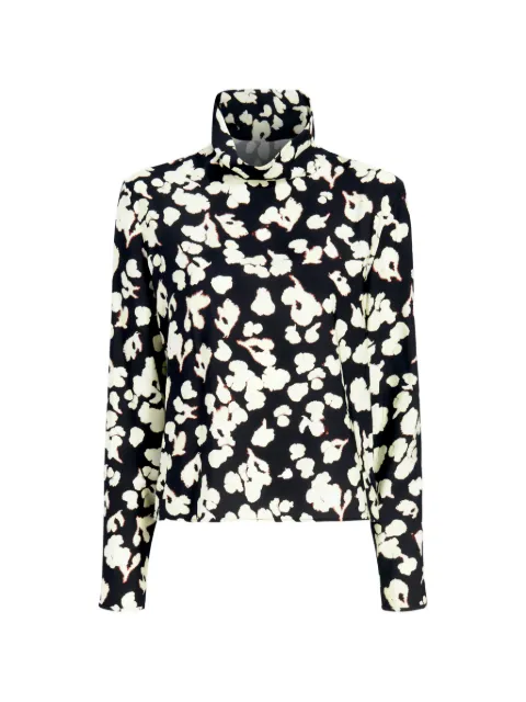 Proenza Schouler White Label Ansel floral-print blouse Black WL2614612BY368