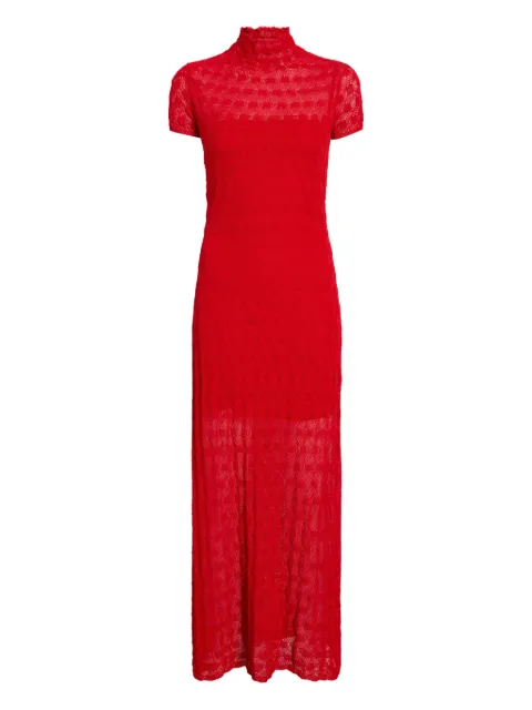 Proenza Schouler Zein textured midi dress Red R2617326KY416