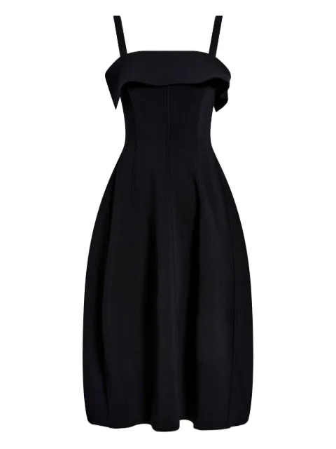 Proenza Schouler Blanca ruffled midi dress Black R2617317KY412