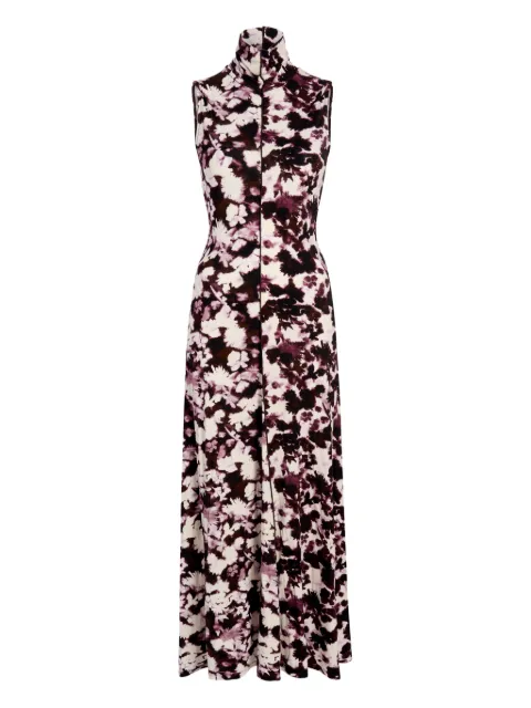 Proenza Schouler White Label Valentina high-neck printed dress Neutrals WL2613573JY077