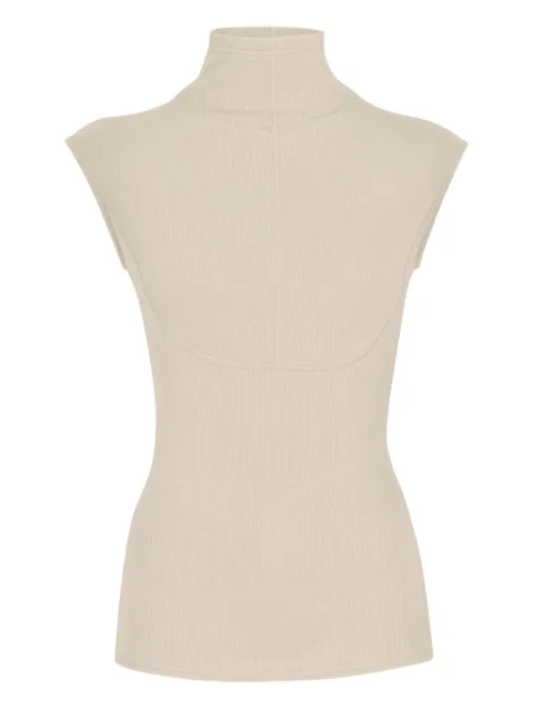 Proenza Schouler White Label Zane brushed rib top Neutrals WL2614610JY138