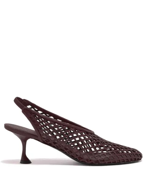 Proenza Schouler Tee perforated slingback pumps Brown SH251016AL001A