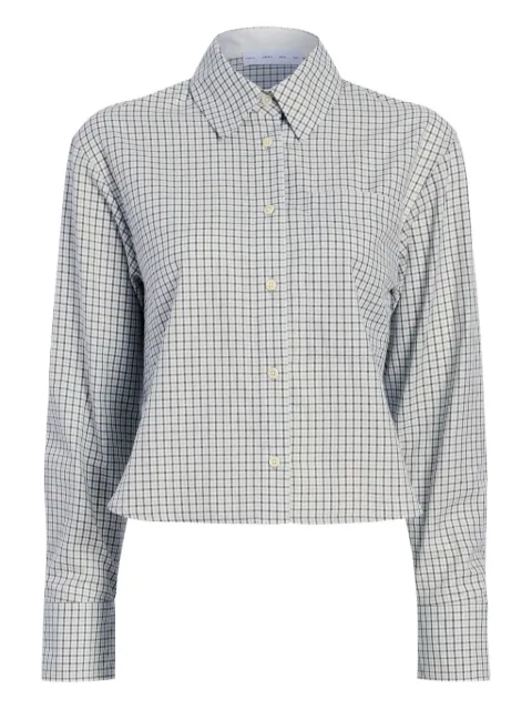 Proenza Schouler White Label Olive check shirt White WL2614468SC142