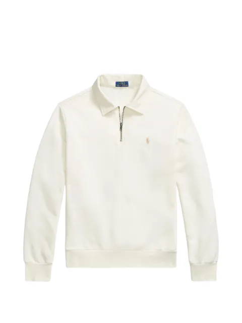 Polo Ralph Lauren quarter-zip logo-embroidered polo shirt White 710B18911002