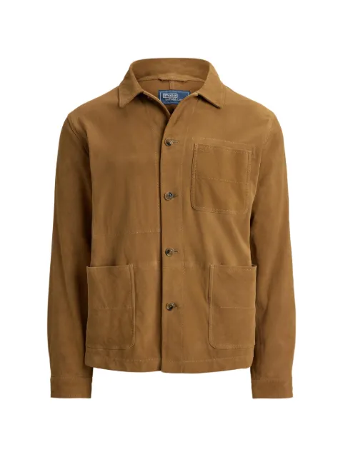 Polo Ralph Lauren buttoned suede jacket Brown 710962244002