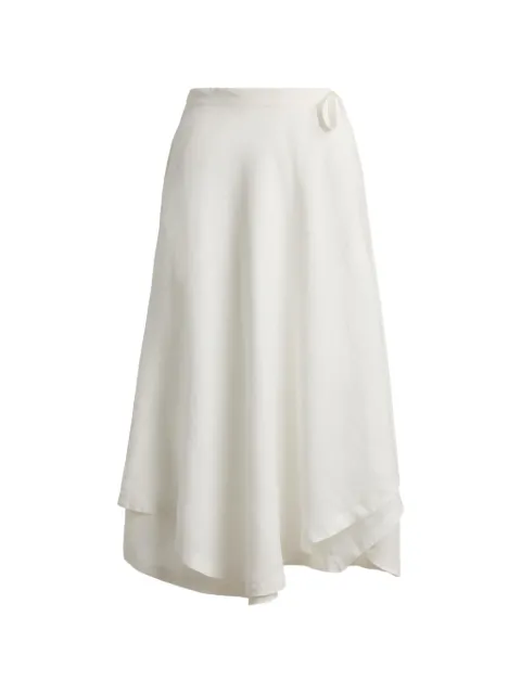 Polo Ralph Lauren linen wrap skirt White 211A12946003