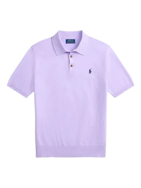 Polo Ralph Lauren signature Polo Pony motif-embroidered polo-collar polo shirt Purple 710980682501