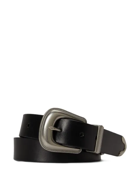 Polo Ralph Lauren engraved western leather belt Black 405P07848001