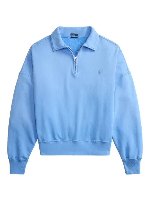 Polo Ralph Lauren zip-up logo-embroidered sweatshirt Blue 211B18686005