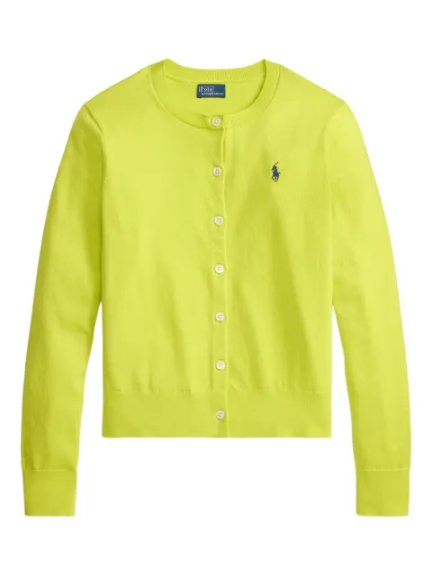 Polo Ralph Lauren logo-embroidered crew-neck cardigan Green 211971871502