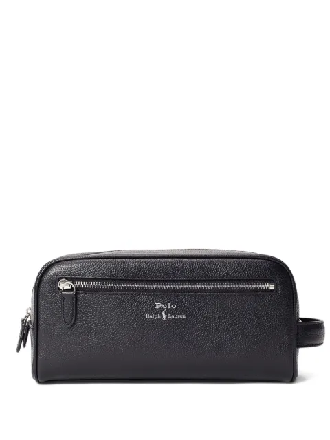 Polo Ralph Lauren logo-detail wash bag Black 405966737001