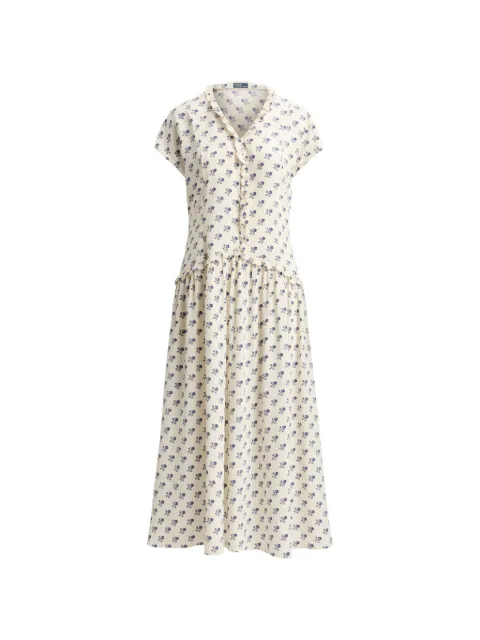 Polo Ralph Lauren ruffled floral midi dress White 211A12928001