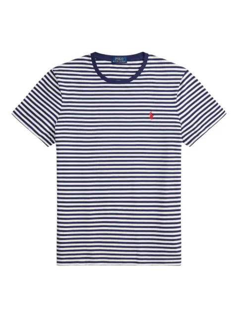 Polo Ralph Lauren striped embroidered jersey T-shirt Blue 710956828502