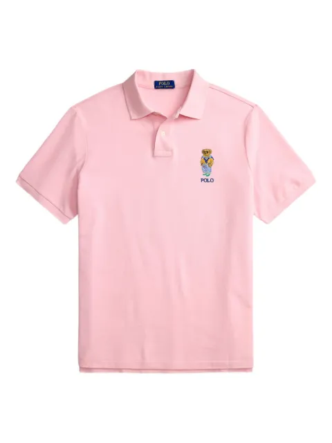 Polo Ralph Lauren Polo Bear logo polo shirt Pink 710B16617002