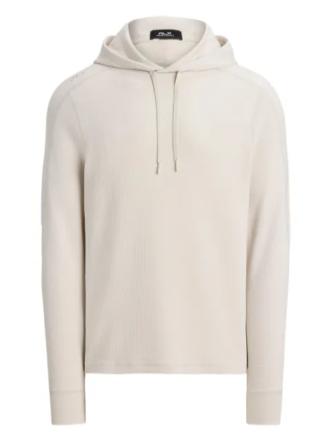 RLX Ralph Lauren waffle-knit drawstring hoodie Neutrals 785A84597005