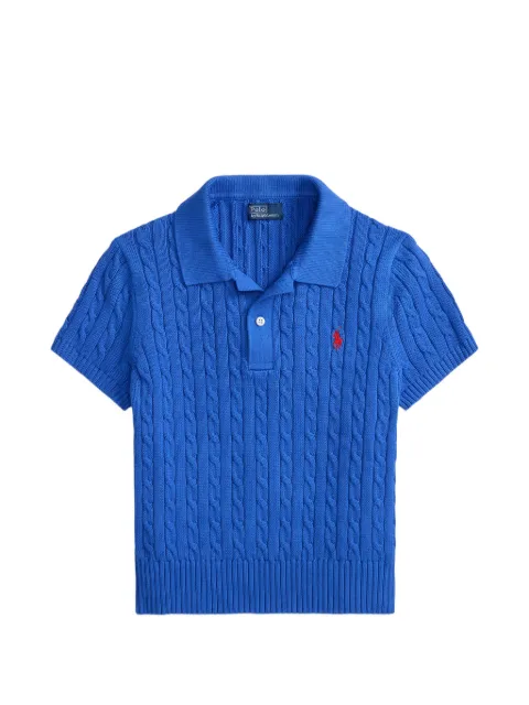 Polo Ralph Lauren cable-knit polo shirt Blue 211972118500